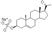 结构式 CAS# 1852-38-6, (3beta,8Xi,9Xi,14Xi)-20-氧代孕甾-5-烯-3-基硫酸酯钠盐