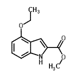 structure of CAS# 185212-25-3, Methyl 4-Ethoxy-1H-Indole-2-Carboxylate;methyl 4-ethoxyindole-2-carboxylate;MFCD04967029;ZINC02534137