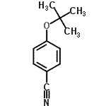 结构式 CAS# 185259-36-3, 4-[(2-甲基-2-丙基)氧基]苯甲腈
