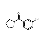 结构式 CAS# 1855-40-9, (3-氯苯基)(环戊基)甲酮