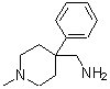 结构式 CAS# 1859-37-6, 1-(1-甲基-4-苯基-4-哌啶基)甲胺