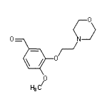 structure of CAS# 186191-09-3, 4-Methoxy-3-[2-(4-Morpholinyl)Ethoxy]Benzaldehyde;4-Methoxy-3-(2-morpholin-4-ylethoxy)benzaldehyde;4-methoxy-3-[2-(morpholin-4-yl)ethoxy]benzaldehyde;BENZALDEHYDE,4-METHOXY-3-[2-(4-MORPHOLINYL)ETHOXY]-