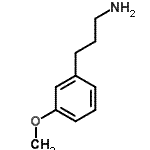 结构式 CAS# 18655-52-2, 3-(3-甲氧基苯基)-1-丙胺