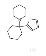 结构式 CAS# 1867-65-8, 1-(1-噻吩-2-基环己基)哌啶氯化物