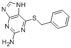 structure of CAS# 1874-58-4, 6-[(Phenylmethyl)Thio]-1H-Purin-2-Amine;6-(Phenylmethylthio)-7H-Purin-2-Amine;[6-(Benzylthio)-7H-Purin-2-Yl]Amine;Zinc00536620