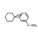 structure of CAS# 1884-42-0, 1-(3-Methoxyphenyl)Cyclohexan-1-Ol;1-(3-methoxyphenyl)cyclohexanol