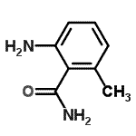 structure of CAS# 1885-31-0, 2-Amino-6-Methylbenzamide;MFCD09729171