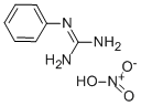 structure of CAS# 18860-78-1, 2-Phenylguanidine Nitrate;NITRIC ACID COMPOUND WITH N''-PHENYLGUANIDINE (1:1);N''-Phenylguanidine Nitrate , 97+%;DIAMINOIMINOBENZENE HYDROIODIDE