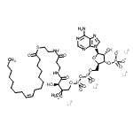 structure of CAS# 188824-37-5, Coenzyme A,S-(9Z)-9-octadecenoate monolithium salt;Adenosine<wbr>, 5'-O-[h<wbr>ydroxy[[h<wbr>ydroxy[[(<wbr>3R)-3-hyd<wbr>roxy-2,2-<wbr>dimethyl-<wbr>4-oxo-4-[<wbr>[3-oxo-3-<wbr>[[2-[[(9Z<wbr>)-1-oxo-9<wbr>-octadece<wbr>n-1-yl]th<wbr>io]ethyl]<wbr>amino]pro<wbr>pyl]amino<wbr>]butyl]ox<wbr>y]phosphi<wbr>nyl]oxy]p<wbr>hosphinyl<wbr>]-, 3'-(d<wbr>ihydrogen<wbr> p hospha<wbr>te), lith<wbr>ium salt <wbr>(1:4);CIS-9-OCTADECENOYLCOENZYMEALITHIUMSALT