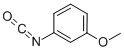 structure of CAS# 18908-07-1, 3-Methoxyphenyl Isocyanate;1-Isocyanato-3-Methoxy-Benzene;Zinc02242676