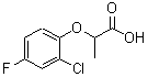 structure of CAS# 1892-92-8, 2-(2-Chloro-4-Fluorophenoxy)Propanoic Acid;2-(2-chloro-4-fluorophenoxy)propanoic acid;MFCD03422227