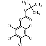 structure of CAS# 18942-25-1, 2-Methyl-2-Propanyl Pentachlorophenyl Carbonate;t-Butylpentachlorophenyl carbonate;tert-Butyl 2,3,4,5,6-pentachlorophenyl carbonate #