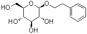 structure of CAS# 18997-54-1, 2-Phenylethyl beta-D-glucopyranoside;PHENYLETHYLBETA-D-GLUCOPYRANOSIDE;β-D-glucopyranoside, phenethyl