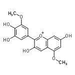 CAS#: 19077-87-3， 2-(3,4-Dihydroxy-5-Methoxyphenyl)-3,7-Dihydroxy-5-Methoxychromenium