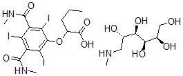 CAS#: 19080-48-9， (2R,3R,4R,5S)-6-Methylaminohexane-1,2,3,4,5-Pentol compd. with 2-[2,4,6-Triiodo-3 ,5-Bis(Methylcarbamoyl)Phenoxy]Pentanoic Acid