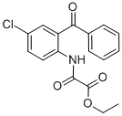 structure of CAS# 19144-20-8, Ethyl 2-(2-Benzoyl-4-Chloroanilino)-2-Oxoacetate;Ethyl 2-[[2-(Benzoyl)-4-Chloro-Phenyl]Amino]-2-Oxo-Acetate;2-[[4-Chloro-2-(Oxo-Phenylmethyl)Phenyl]Amino]-2-Oxoacetic Acid Ethyl Ester;2-[[2-(Benzoyl)-4-Chloro-Phenyl]Amino]-2-Keto-Acetic Acid Ethyl Ester