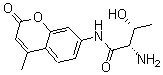 structure of CAS# 191723-66-7, (2S,3R)-2-Amino-3-Hydroxy-N-(4-Methyl-2-Oxo-2H-1-Benzopyran-7-Yl)-Butanamide;(S)-2-AMINO-3-HYDROXYBUTANOIC ACID 7-AMIDO-4-METHYL COUMARIN;L-THREONINE 7-AMINO-4-METHYL COUMARIN;L-THREONINE 7-AMIDO-4-METHYLCOUMARIN
