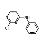 structure of CAS# 191728-83-3, 2-Chloro-N-Phenyl-4-Pyrimidinamine;4-pyrimidinamine, 2-chloro-N-phenyl-;MFCD09756921