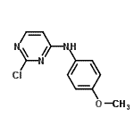structure of CAS# 191729-02-9, 2-Chloro-N-(4-Methoxyphenyl)-4-Pyrimidinamine;(2-chloropyrimidin-4-yl)(4-methoxyphenyl)amine;2-Chloro-N-(4-methoxyphenyl)pyrimidin-4-amine;MFCD09910247
