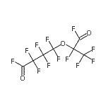 structure of CAS# 19190-57-9, 2,2,3,3,4,4-Hexafluoro-4-[(1,1,1,2,3-Pentafluoro-3-Oxo-2-Propanyl)Oxy]Butanoyl Fluoride;1,5-Bis(fluorocarbonyl)perfluoro(1-methyl-2-oxapentane);MFCD10567151;Perfluoro(2-methyl-3-oxaheptanedioyl)fluoride