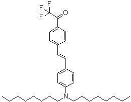 structure of CAS# 192190-92-4, 1-(4-{(E)-2-[4-(Dioctylamino)Phenyl]Vinyl}Phenyl)-2,2,2-Trifluoroethanone;4-Dioctylamino-4'-(trifluoroacetyl)stilbene;Chromoionophore X;CHROMOIONOPHOREX