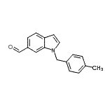structure of CAS# 192997-34-5, 1-(4-Methylbenzyl)-1H-Indole-6-Carbaldehyde;1-[(4-methylphenyl)methyl]indole-6-carbaldehyde;MFCD09455252