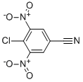 structure of CAS# 1930-72-9, 4-Chloro-3,5-Dinitro-Benzonitrile;4-Chloro-3,5-Dinitro-Benzonitrile;Inchi=1/C7h2cln3o4/C8-7-5(10(12)13)1-4(3-9)2-6(7)11(14)15/H1-2