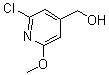 structure of CAS# 193001-91-1, 2-Chloro-6-Methoxy-4-Pyridinemethanol;(2-CHLORO-6-METHOXY-PYRIDIN-4-YL)-METHANOL