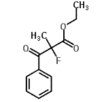 structure of CAS# 193482-31-4, Ethyl 2-Fluoro-2-Methyl-3-Oxo-3-Phenylpropanoate;2-Fluoro-2-methyl-3-oxo-3-phenyl-propionic acid;2-Fluoro-2-methyl-3-oxo-3-phenyl-propionic acidethyl ester;BENZENEPROPANOIC ACID, A-FLUORO-A-METHYL-B-OXO-, ETHYL ESTER