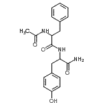 structure of CAS# 19361-52-5, N-Acetylphenylalanyltyrosinamide;Ac-Phe-Tyr-NH2