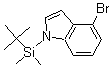 structure of CAS# 193694-04-1, 4-Bromo-1-[(1,1-Dimethylethyl)Dimethylsilyl]-1H-Indole;4-Bromo-1-(Tert-Butyldimethylsilyl)-1H-Indole 98%;4-Bromo-1-(Tert-Butyldimethylsilyl)-1H-Indole;4-BROMO-1-(TERT-BUTYLDIMETHYLSILYL)INDOLE