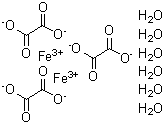 structure of CAS# 19469-07-9, Iron(3+) Ethanedioate Hydrate (2:3:6);IRON OXALATEHEXAHYDRATE;Iron(III) oxalate hexahydrate