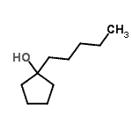 structure of CAS# 194800-16-3, 1-Pentylcyclopentanol;1-(n-Amyl)cyclopentanol;1-(n-Pentyl)cyclopentanol;1-pentylcyclopentan-1-ol