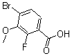 structure of CAS# 194804-92-7, 4-Bromo-2-Fluoro-3-Methoxy-Benzoic Acid;4-BROMO-2-FLUORO-3-METHOXY-BENZOIC ACID