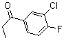 structure of CAS# 194943-82-3, 1-(3-Chloro-4-Fluorophenyl)-1-Propanone;1-(3-Chloro-4-Fluorophenyl)Propan-1-One;3'-CHLORO-4'-FLUOROPROPIOPHENONE;3-CHLORO-4-FLUOROPROPIOPHENONE