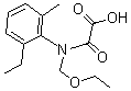 structure of CAS# 194992-44-4, 2-[(ethoxymethyl)(2-ethyl-6-methylphenyl)amino]-2-oxo-Acetic acid;[(Ethoxymethyl)(2-Ethyl-6-Methylphenyl)Amino]Oxo-Acetic  Acid,  N-(Ethoxymethyl)-N-(2-Ethyl-6-Methylphenyl)Oxalamic  Acid;N-(Ethoxymethyl)-N-(2-Ethyl-6-Methylphenyl)Oxalamic Acid, [(Ethoxymethyl)(2-Ethyl-6-Methylphenyl)Amino]Oxo-Acetic Acid;N-(Ethoxymethyl)-N-(2-Ethyl-6-Methylphenyl)Oxalamic Acid