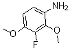 structure of CAS# 195136-66-4, 3-Fluoro-2,4-Dimethoxy-Benzenamine;3-Fluoro-2,4-Dimethoxyaniline 98%;3-Fluoro-2,4-Dimethoxyaniline98%;3-Fluoro-2,4-Dimethoxyaniline