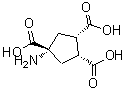 structure of CAS# 195209-04-2, (1R,2S,4R)-4-Amino-1,2,4-Cyclopentanetricarboxylic Acid;(1R,2S,4R)-4-Amino-cyclopentane-1,2,4-tricarboxylic acid;(1R,3R,4S)-1-Aminocyclopentane-1,3,4-tricarboxylic acid;ACPT-II