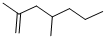 structure of CAS# 19549-87-2, 2,4-Dimethyl-1-Heptene;2,4-Dimethyl-1-Heptene;1-Heptene, 2,4-Dimethyl;Inchi=1/C9h18/C1-5-6-9(4)7-8(2)3/H9h,2,5-7H2,1,3-4H
