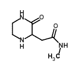 structure of CAS# 19564-13-7, N-Methyl-2-(3-Oxo-2-Piperazinyl)Acetamide;MFCD12026519;N-methyl-2-(3-oxo-2-piperazinyl)acetamide