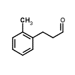 structure of CAS# 19564-40-0, 3-(2-Methylphenyl)Propanal;3-(2-Methylphenyl)propionaldehyde;3-o-Tolyl-propionaldehyde;Benzenepropanal, 2-methyl-