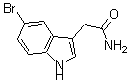 structure of CAS# 196081-79-5, 5-Bromo-1H-Indole-3-Acetamide;5-BROMOINDOLE-3-ACETAMIDE 98% (HPLC);2-(5-BROMO-1H-INDOL-3-YL)-ACETAMIDE;5-BROMOINDOLE-3-ACETAMIDE (5Briam)