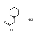 structure of CAS# 19615-30-6, 1-Piperidinylacetic Acid Hydrochloride (1:1);(Piperidin-1-yl)acetic acid hydrochloride;1-(Carboxymethyl)piperidine hydrochloride;1-Piperidineacetic acid, hydrochloride
