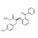 structure of CAS# 196810-09-0, Methyl N-(2-Benzoylphenyl)Tyrosinate;L-TYROSINE,N-(2-BENZOYLPHENYL)-, METHYL ESTER