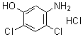 structure of CAS# 197178-93-1, 5-Amino-2,4-Dichloro-Phenol Hydrochloride (1:1);Phenol, 5-Amino-2,4-Dichloro-, Hydrochloride;5-AMINO-2,4-DICHLOROPHENOL HYDROCHLORIDE;5-AMINO-2,4-DICHLORO-PHENOL HCL