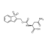 structure of CAS# 197245-31-1, N<Sup>2</Sup>-{[(1,1-Dioxido-1-Benzothiophen-2-Yl)Methoxy]Carbonyl}-L-Asparagine;(2S)-2-{[<wbr>(1,1-diox<wbr>obenzo[d]<wbr>thiol-2-y<wbr>l)methoxy<wbr>]carbonyl<wbr>amino}-3-<wbr>carbamoyl<wbr>propanoic<wbr> acid;N-(Benzo[b]thiophenesulfone-2-methoxycarbonyl)-L-asparagine;N-Bsmoc-Asn-OH