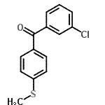 structure of CAS# 197438-99-6, (3-Chlorophenyl)[4-(Methylsulfanyl)Phenyl]Methanone;3-Chloro-4'-(methylthio)benzophenone;3-Chloro-4'-(thiomethyl)benzophenone;ZINC04253154