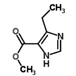 structure of CAS# 197574-43-9, Methyl 4-Ethyl-1H-Imidazole-5-Carboxylate;1H-imidazole-5-carboxylic acid, 4-ethyl-, methyl ester;1H-IMIDAZOLE-5-CARBOXYLICACID, 4-ETHYL-, METHYL ESTER;methyl 4-ethyl-1H-imidazole-5-carboxylate