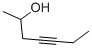 结构式 CAS# 19781-81-8, 4-庚炔-2-醇