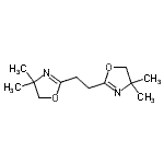 structure of CAS# 19896-18-5, 2,2'-(1,2-Ethanediyl)Bis(4,4-Dimethyl-4,5-Dihydro-1,3-Oxazole);1,2-BIS(4,4-DIMETHYL-2-OXAZOLIN-2-YL)ETHANE;1,2-BIS(4,4-DIMETHYL-2-OXAZOLIN-2-YL)-ETHANE;2-[2-(4,4<wbr>-dimethyl<wbr>(1,3-oxaz<wbr>olin-2-yl<wbr>))ethyl]-<wbr>4,4-dimet<wbr>hyl-1,3-o<wbr>xazoline